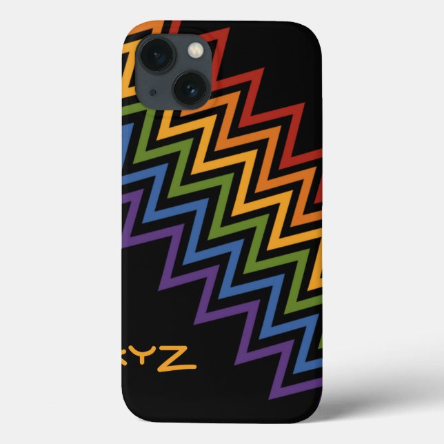 Rainbow Chevron Pattern custom cases (Back)