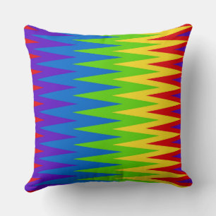 Rainbow chevron Pattern Throw Pillow