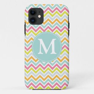 Rainbow Chevron Personalized iPhone 11 Case