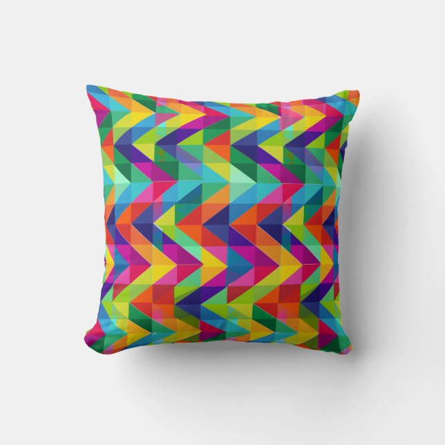 Rainbow Chevron Pillow (Front)