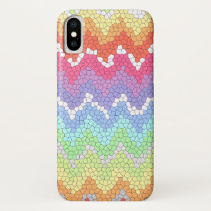 Rainbow chevron Stained glass Colourful Abstract Case-Mate iPhone Case