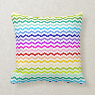 Rainbow chevron throw pillow