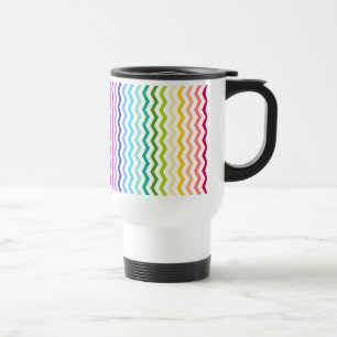 Rainbow chevron travel mug