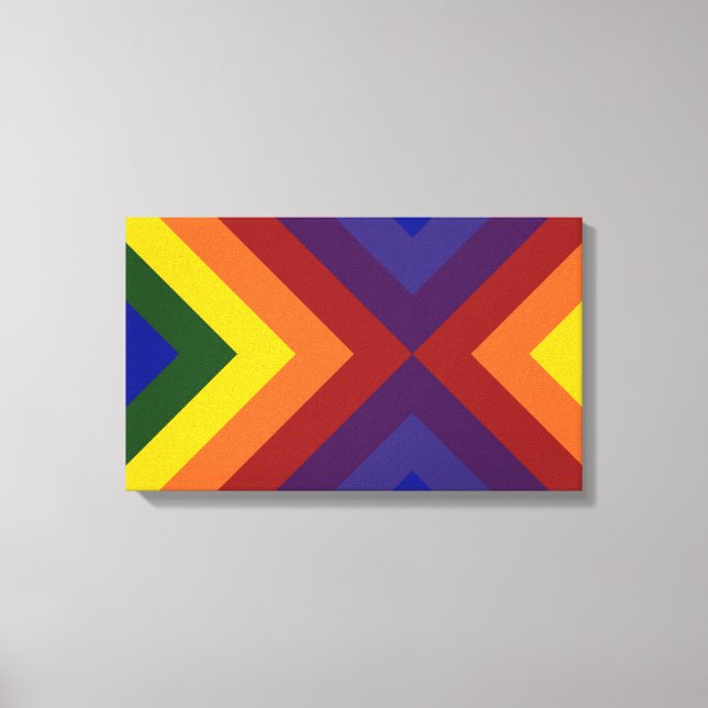 Rainbow Chevrons Canvas Print (Front)