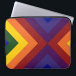 Rainbow Chevrons Laptop Sleeve<br><div class="desc">Celebrate your LGBT Pride or  love of colour with a geometric rainbow. A series of red,  orange,  yellow,  green,  blue,  indigo,  and violet chevrons converge in this bold,  original geometric pattern. 

 

 Digitally created image. 
 Copyright © 2012 Claire E. Skinner. All rights reserved.</div>