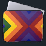 Rainbow Chevrons Laptop Sleeve<br><div class="desc">Celebrate your LGBT Pride or love of colour with a geometric rainbow. A series of red, orange, yellow, green, blue, indigo, and violet chevrons converge in this bold, original geometric pattern.
Digitally created image.
Copyright © 2012 Claire E. Skinner. All rights reserved.</div>