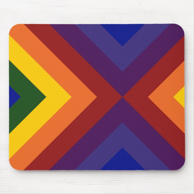 Rainbow Chevrons Mouse Pad (Front)