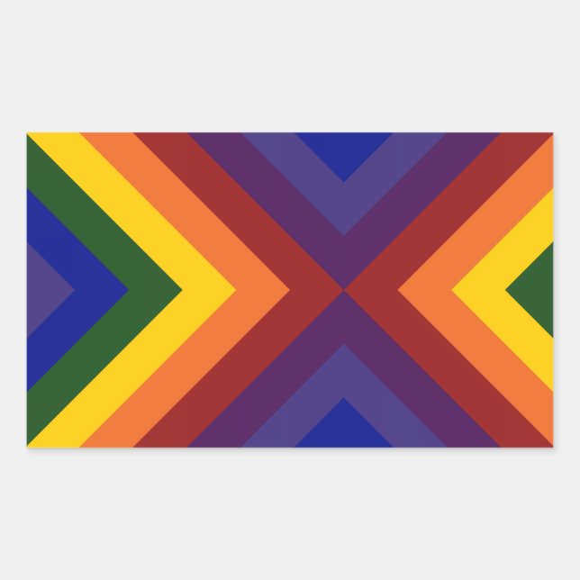 Rainbow Chevrons Sticker (Front)