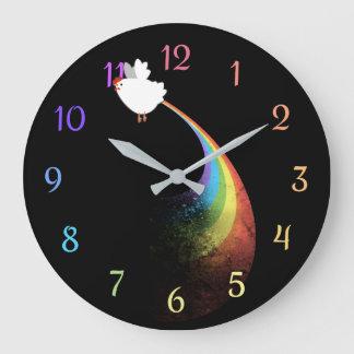 Rainbow Chicken Farts Clock