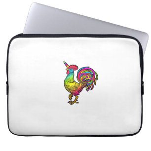 Rainbow Chicken Unicorn Rooster Funny Animal Image Laptop Sleeve