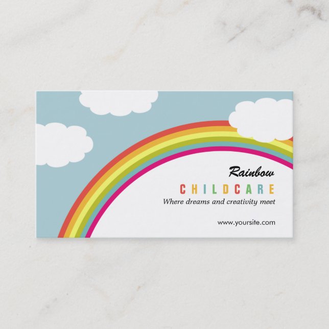Rainbow Childcare /Day Care Business Card (Front)