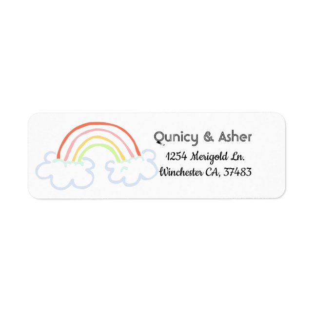 Rainbow Children's, Fun Rainbow Étiquette de adres (Devant)
