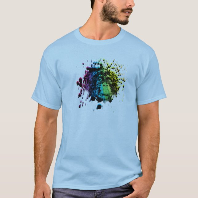 Rainbow Chimpanzee T-Shirt (Front)