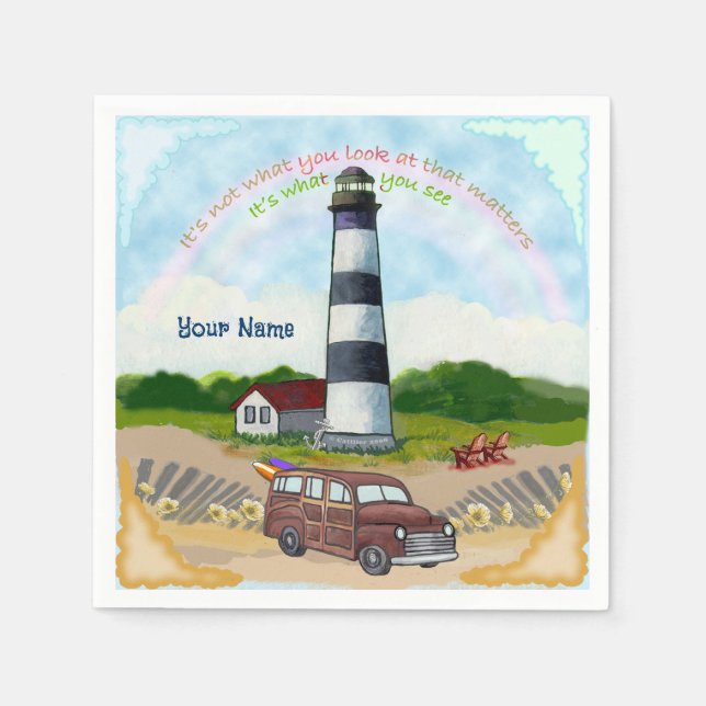 Rainbow Choice  Lighthouse napkins (Front)