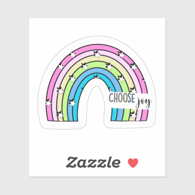 Rainbow Choose Joy Sticker (Feuille)