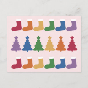 Rainbow Christmas Tree #2 Postcard