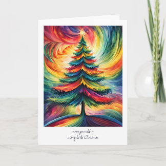 Rainbow Christmas Tree Holiday Card