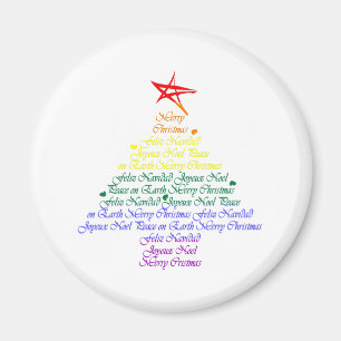 Rainbow Christmas Tree Magnet