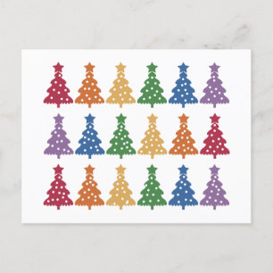 Rainbow Christmas Tree Postcard