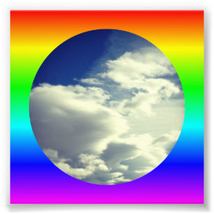 Rainbow Circle Border Photo Print