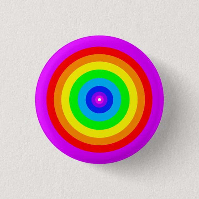Rainbow Circle Design-40686 1 Inch Round Button (Front)