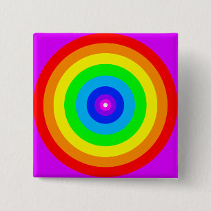 Rainbow Circle Design-40686 2 Inch Square Button