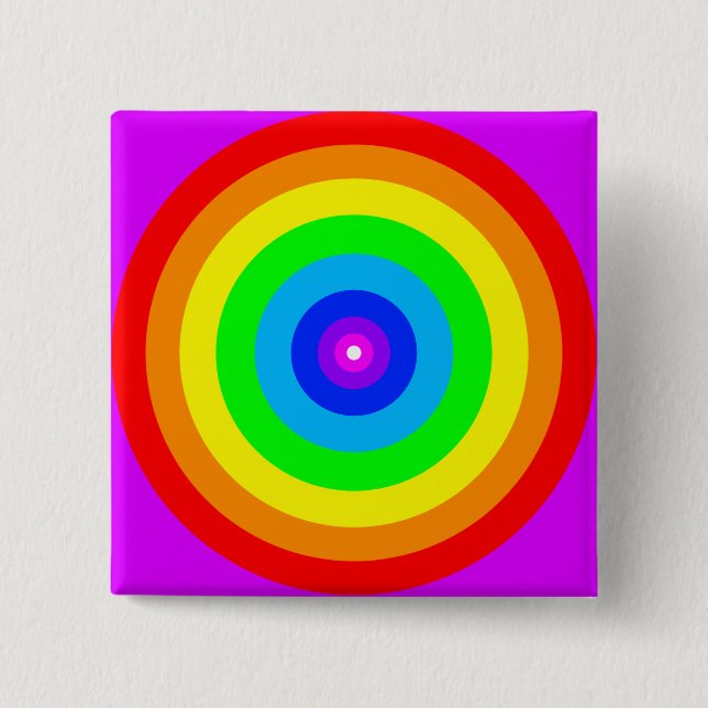 Rainbow Circle Design-40686 2 Inch Square Button (Front)
