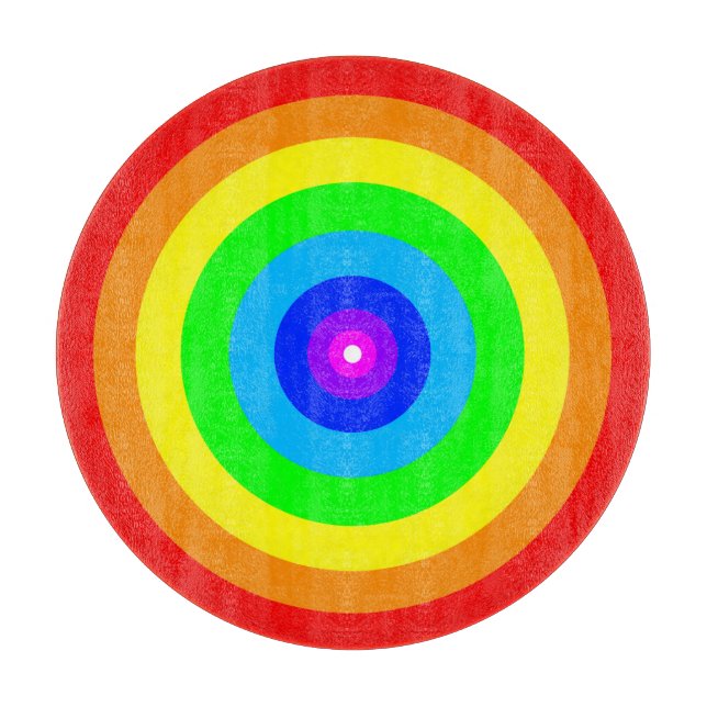 Rainbow Circle Design-40686 Cutting Board (Front)