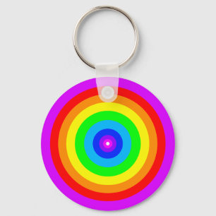 Rainbow Circle Design-40686 Keychain