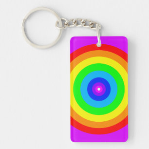 Rainbow Circle Design-40686 Keychain