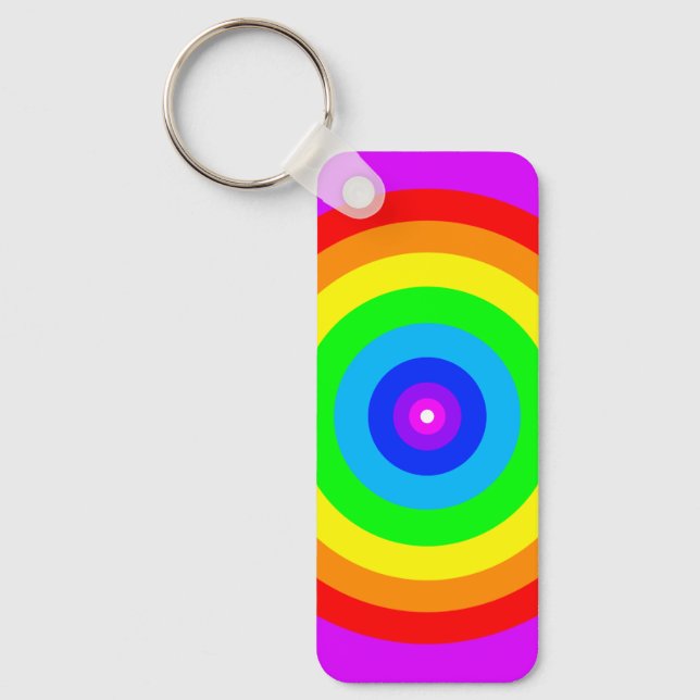 Rainbow Circle Design-40686 Keychain (Front)