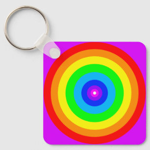 Rainbow Circle Design-40686 Keychain