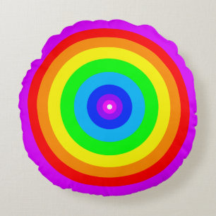 Rainbow Circle Design-40686 Round Pillow