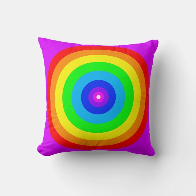 Rainbow Circle Design-40686 Throw Pillow (Front)