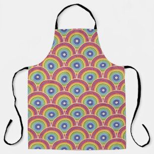Rainbow Circles All-Over Print Apron