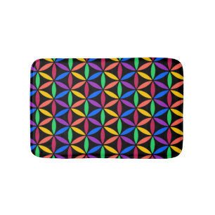 Rainbow circles bath mat