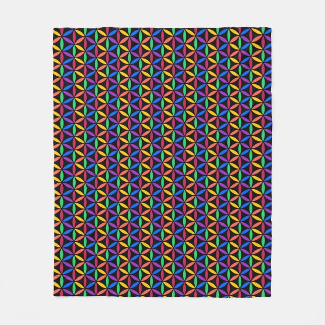 Rainbow circles fleece blanket (Front)