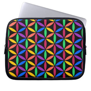 Rainbow circles laptop sleeve