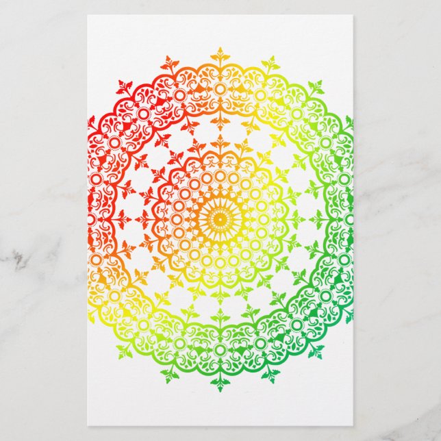 Rainbow Circles Stationery (Front)