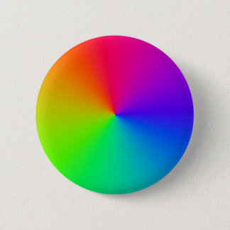 Rainbow Circular Sine Waves 2 Inch Round Button