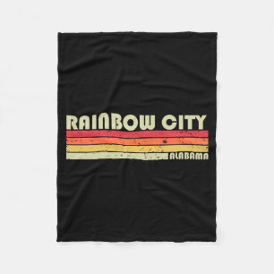 Rainbow City Al Alabama Funny City Home Roots Gift Fleece Blanket