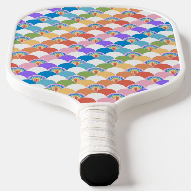 Rainbow Clamshell Pickleball Paddle (Laydown)