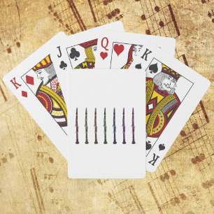 Rainbow Clarinet Design for Musicians Playing Cards