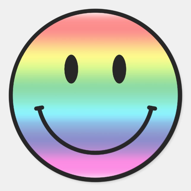 Rainbow Classic Round Sticker (Front)