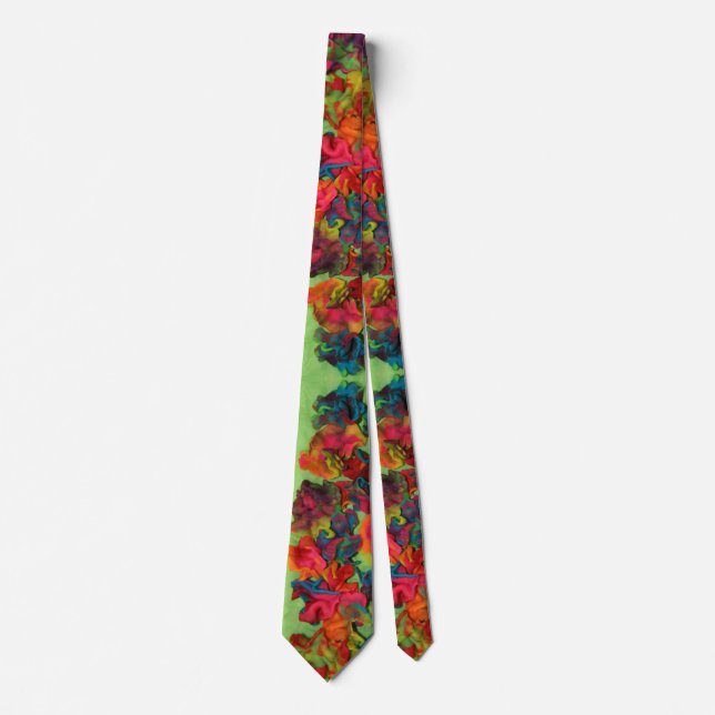Rainbow Clay Flowers Tie (Front)