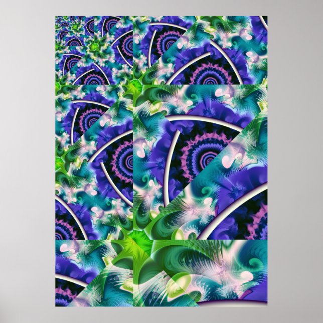 Rainbow Cloud Abstract Poster (Front)