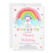 Rainbow Cloud Hearts Pink Gold Birthday