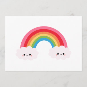 Rainbow Cloud Invitations