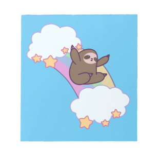 Rainbow Cloud Sloth Notepad