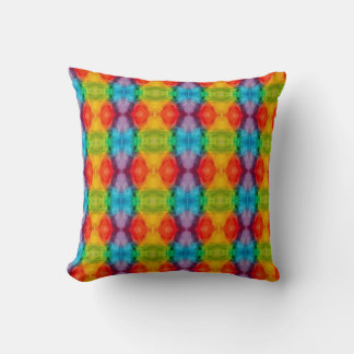 Rainbow Cloud Watercolor Art Throw Pillow